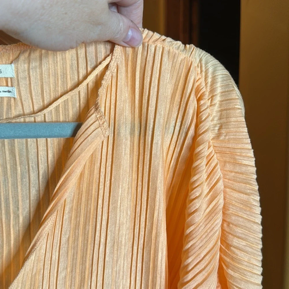 Urban Outfitters Marietta Notch Neck Top Creamsicle Orange Size XS Oversized